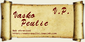 Vasko Peulić vizit kartica
